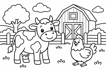 Desenho para colorir: Fazendinha